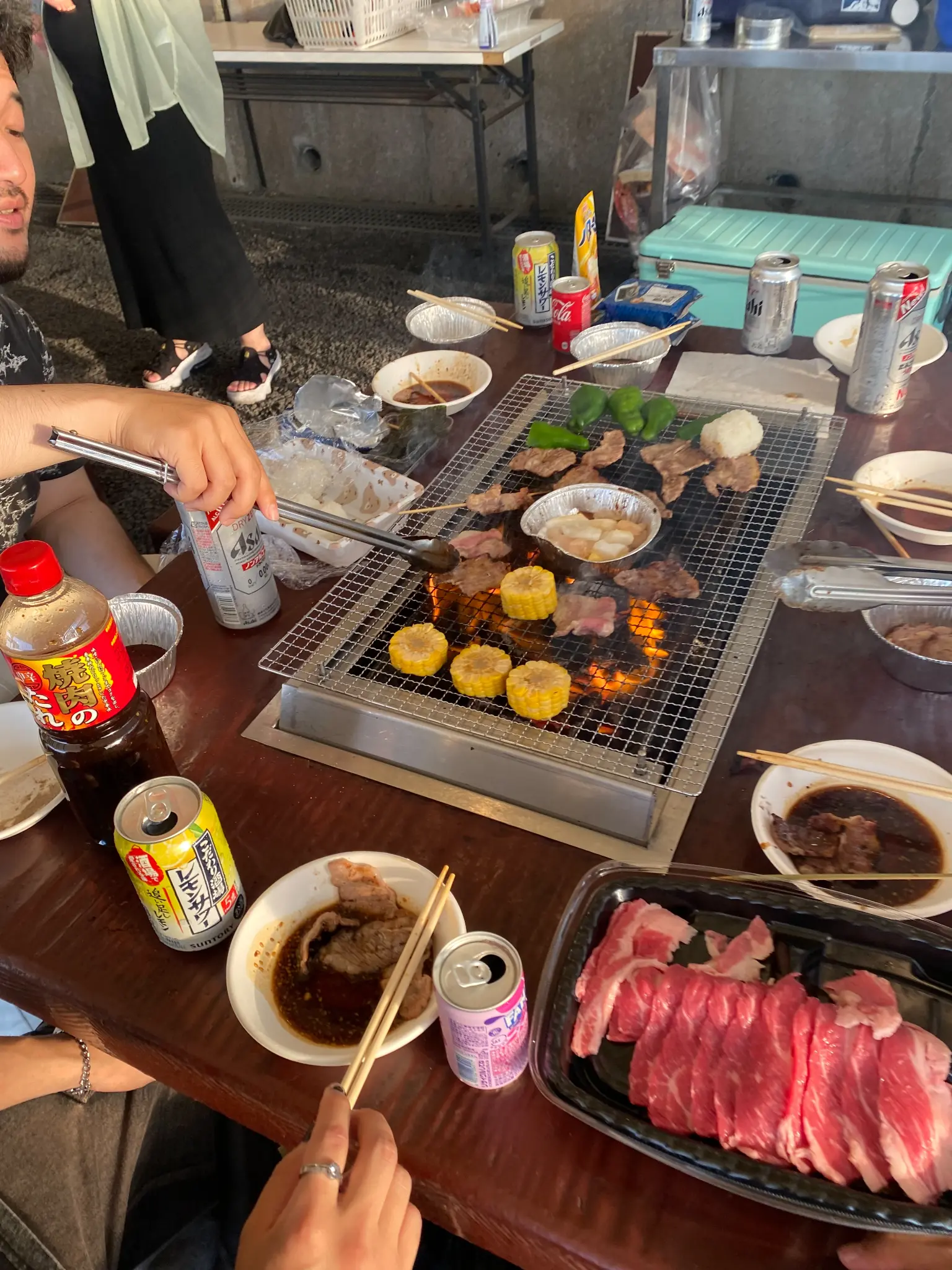BBQイベント 食事の様子